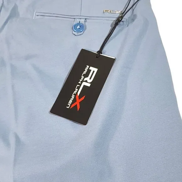 NWT RLX Ralph Lauren Mens Classic Fit Golf Shorts Blue Size 30 Chino Quick Dry - Picture 9 of 13